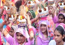 मण्डावर-काछबली में विराट हिन्दू सम्मेलन, दो दिशाओं से निकली भव्य कलश यात्रा