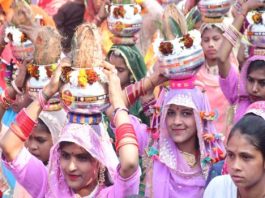 मण्डावर-काछबली में विराट हिन्दू सम्मेलन, दो दिशाओं से निकली भव्य कलश यात्रा