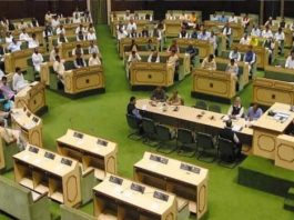 राजस्थान विधानसभा में हंगामें के कारण सदन की कार्यवाही में बाधा