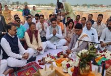 कायड़ विश्रामस्थली में प्रधानमंत्री की प्रस्तावित जनसभा स्थल का भूमि पूजन