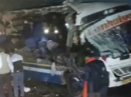 बदायूं में दो बसों की भिड़ंत, 3 की मौत, 20 से ज़्यादा घायल