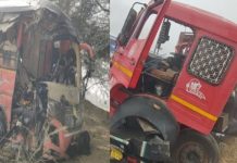 सूरतगढ़ में बस-ट्रेलर भिड़ंत से चालक की मौत, 10 से अधिक घायल