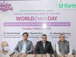 नियमित कैंसर स्क्रीनिंग और शुरुआती पहचान से बच सकती है जान fortis-jaipur-cancer-awareness-health-talk