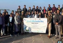 विश्व नम भूमि दिवस पर अनासागर झील किनारे बर्ड वॉक का आयोजन
