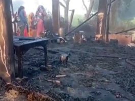 भरतपुर के बयाना में छप्परपोश घर में आग लगने से अधेड़ की मौत