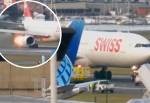 ज्यूरिख जा रहे स्विस एयरलाइंस के विमान के इंजन में लगी आग, रनवे पर रोकी गई उड़ान
