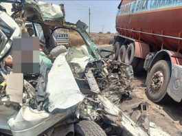 बड़वानी में टैंकर-कार भिड़ंत में 6 बारातियों की मौत, एक घायल