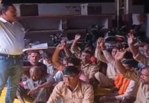 रोडवेज कामगारों ने दिया जयपुर में प्रदेश स्तरीय धरना