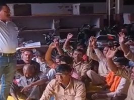 रोडवेज कामगारों ने दिया जयपुर में प्रदेश स्तरीय धरना