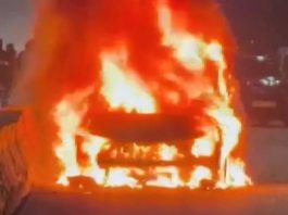 अलवर : कार में आग लगने से एक ही परिवार के 5 लोगों की जलकर मौत