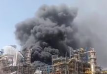 पचपदरा रिफाइनरी में आग हीट एक्सचेंजर सर्किट के एक वाल्व एवं फ्लैंज से हाइड्रोकार्बन के रिसाव के कारण लगी