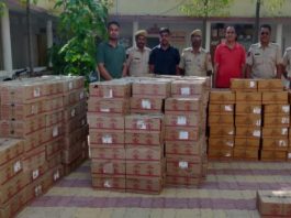 भीलवाड़ा में कंटेनर ट्रक से 21 लाख रुपए की अवैध शराब बरामद