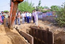 कर्नल राज्यवर्धन राठौड़ ने विकास कार्यों का किया मौका निरीक्षण