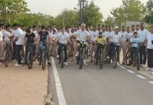 राजस्थान पुलिस का संडेज ऑन साइकिल महाअभियान आयोजित