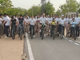 राजस्थान पुलिस का संडेज ऑन साइकिल महाअभियान आयोजित