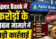 अपेक्स बैंक की बरमकेला शाखा में 18.13 करोड़ रुपए के गबन पर 8 कर्मचारी बर्खास्त