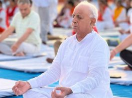 अंतरराष्ट्रीय योग दिवस : केन्द्रीय मंत्री भागीरथ चौधरी ने अजमेर में किया योगाभ्यास