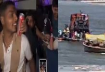 गंगा नदी में नाव पर चिकन पार्टी का वीडियो वायरल, पांच अरेस्ट