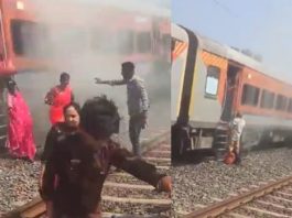 रणथंभौर एक्सप्रेस के जनरल कोच के नीचे धुआं निकलने से यात्रियों में भगदड़ मची