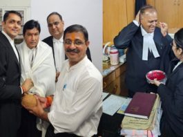 अधिवक्ता परिषद ने गुरु पूर्णिमा पर वरिष्ठ अधिवक्ताओं के चैंबर में जाकर किया सम्मान