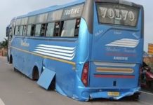 नदबई में बस के पहिये निकलने से 10 से अधिक लोग घायल