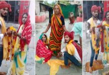 राजस्थान की किन्नर रेशमा और मध्यप्रदेश के सागर ने मंदिर में लिए सात फेरे