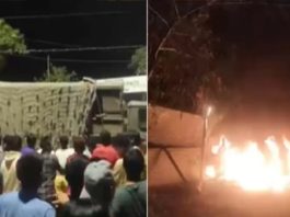मणिपुर में भीड़ ने असम राइफल्स के शिविर पर किया हमला, वाहनों में की तोड़फोड़
