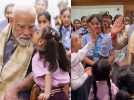 प्रधानमंत्री मोदी ने अपने आवास पर स्कूली छात्राओं के साथ मनाया रक्षा बंधन