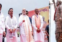 अमित शाह ने किया निम्बाहेड़ा में पूर्व प्रधानमंत्री अटल बिहारी वाजपेयी की प्रतिमा अनावरण