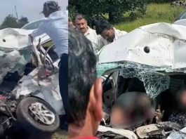 बारां में ट्रॉले की चपेट में आने से कार में सवार चिकित्सक दम्पती और दो बच्चों की मौत