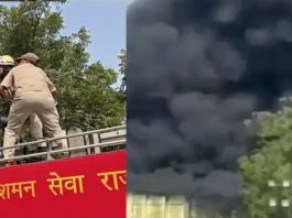 भीलवाड़ा में प्लाईवुड से भरे गोदाम में भीषण आग, 7 दमकलों ने काबू पाया