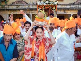 जयपुर में अजमीढ़ महाराज की जयंती पर शोभायात्रा में शामिल हुईं उपमुख्यमंत्री दिया कुमारी
