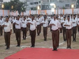 कोटा में RSS का शताब्दी पथ संचलन, निंबाराम बोले-हिंदू समाज को समझदारी बढ़ानी होगी